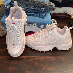 Pink Fila tennis shoes